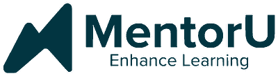 Logo de MentorU, Enhance Learning